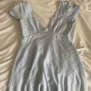 Princess Polly Sky Blue Textured Dress